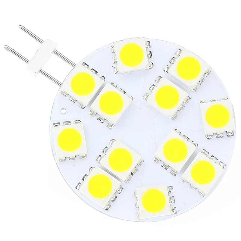 12 светодиодных ламп G4 с широким напряжением переменный ток/DC10 30V 5060 SMD лампы для