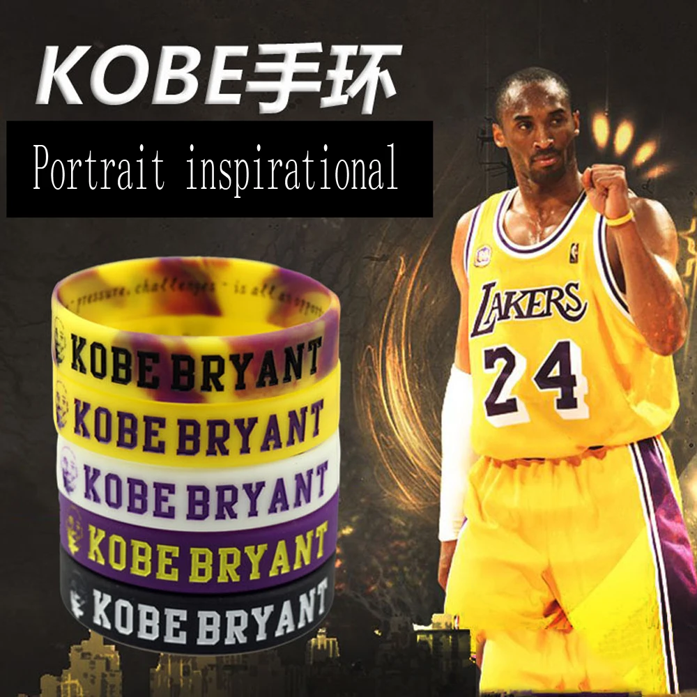 Силиконовый браслет с логотипом Kobe Bryant 24 портретов светящийся черный мамба дух 4