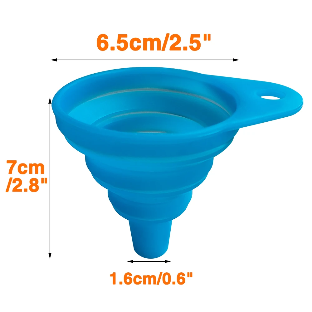 Collapsible Silicone Funnel Foldable Engine Oil Fuel Petrol Diesel Washer Fluid Change Fill Car Gasoline Transfer Auto Universal |