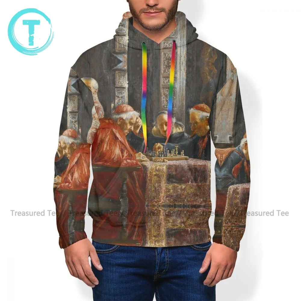 

Fashion Chess Hoodie Polyester Winter Hoodies Long Length Streetwear Pullover Hoodie Big Mens
