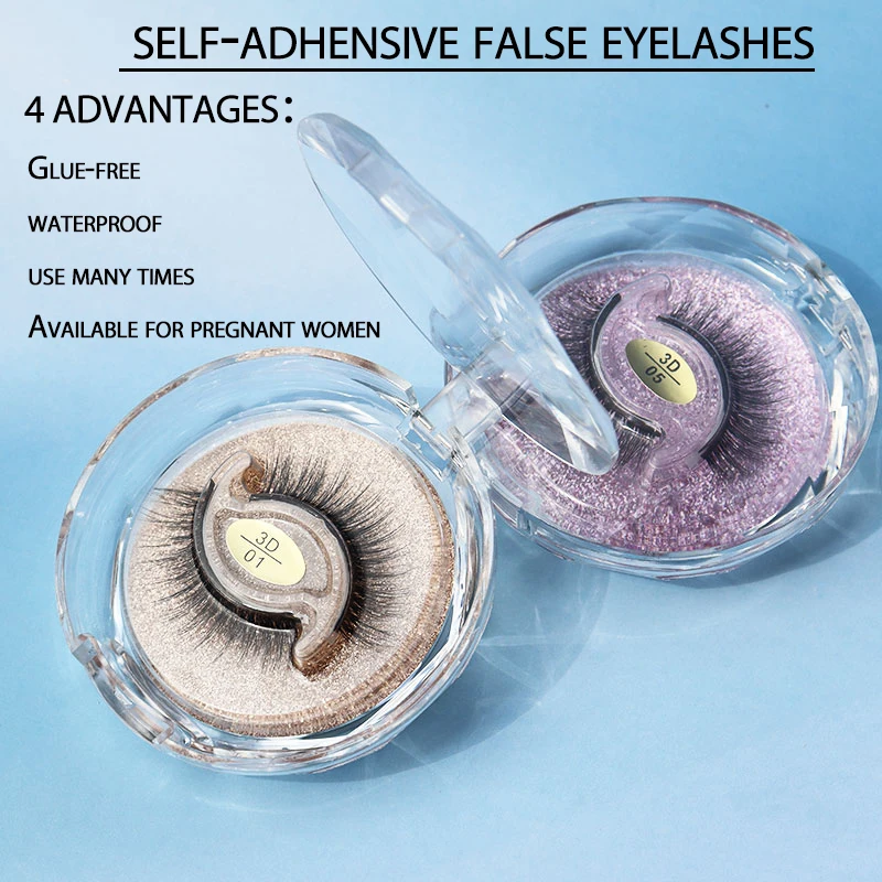 

2021 New Glue-free Self-adhensive FAUX MINK Eyelashes Healthy Pregnant Woman Eyelash Waterproof Use Many Times Eyelashes Natural