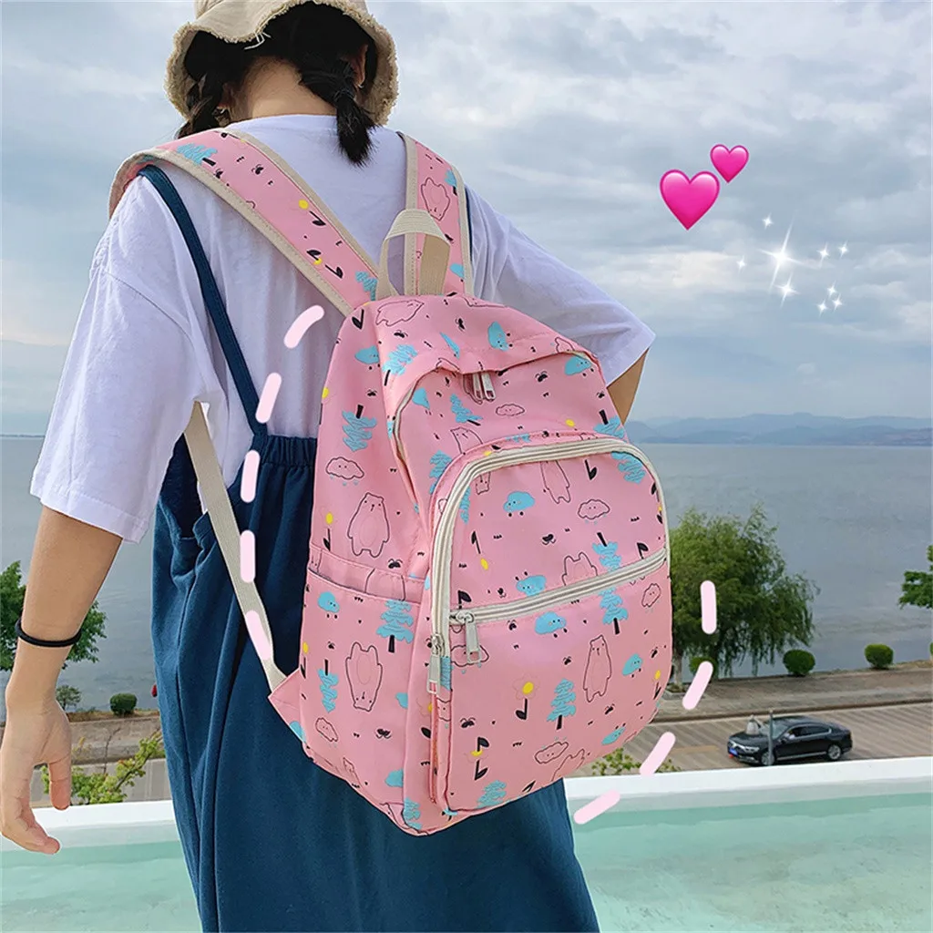 Нейлоновый школьный рюкзак подростковый ноутбук sac dos femme etudiant Студенческая сумка