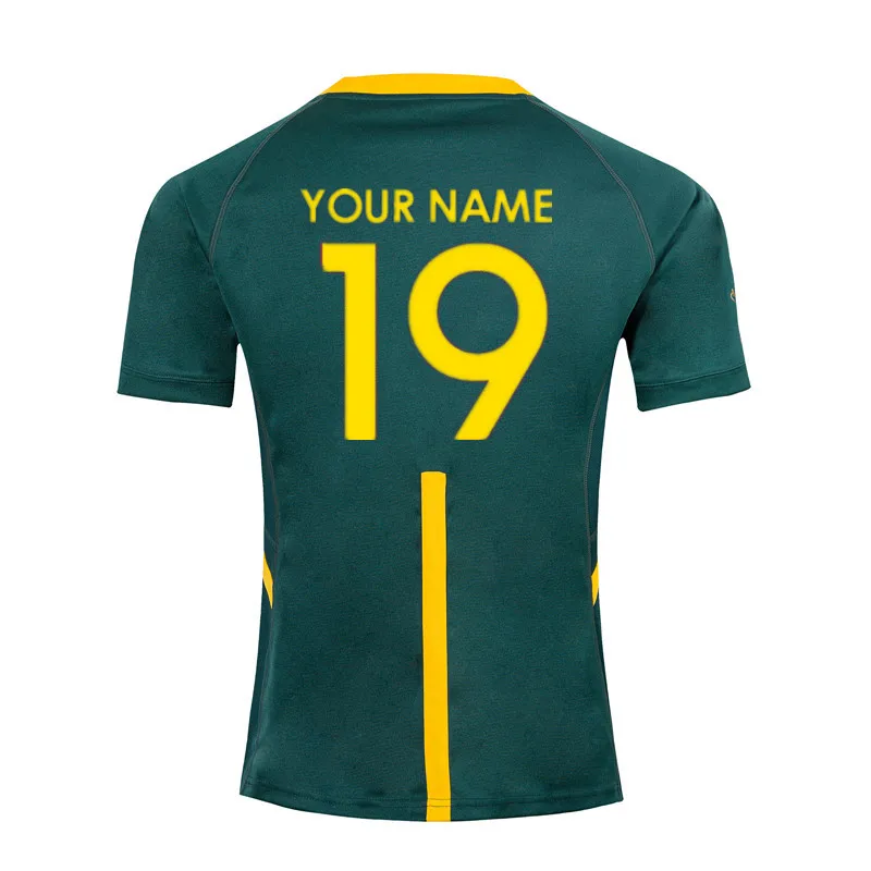 Print name number SOUTH AFRICA RUGBY HOME AWAY JERSEY size S-3XL Top quality Free shipping - Цвет: Print name number