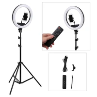 photography led selfie ring light remote control 14inch 36cm dimmable camera phone ring lamp with tripod for makeup video live