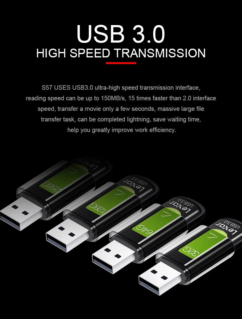 Lexar Pen Drive 64GB USB Flash 128GB 3.0 pen drive 32GB cle usb 16G Memory Stick Storage Device U Disk 256gb | Компьютеры и офис
