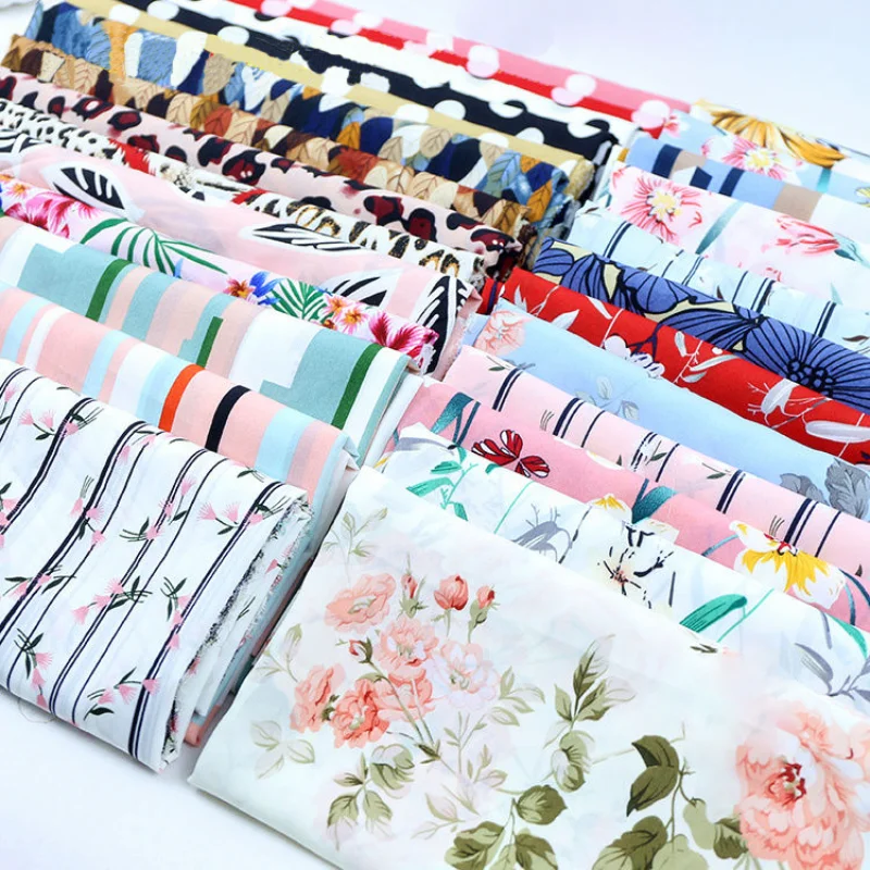 

100*150cm 50D Printed Chiffon Fabrics for Sewing Spring Summer Impervious Chiffon Dress Skirt Shirt Apparel Fabric By The Meter