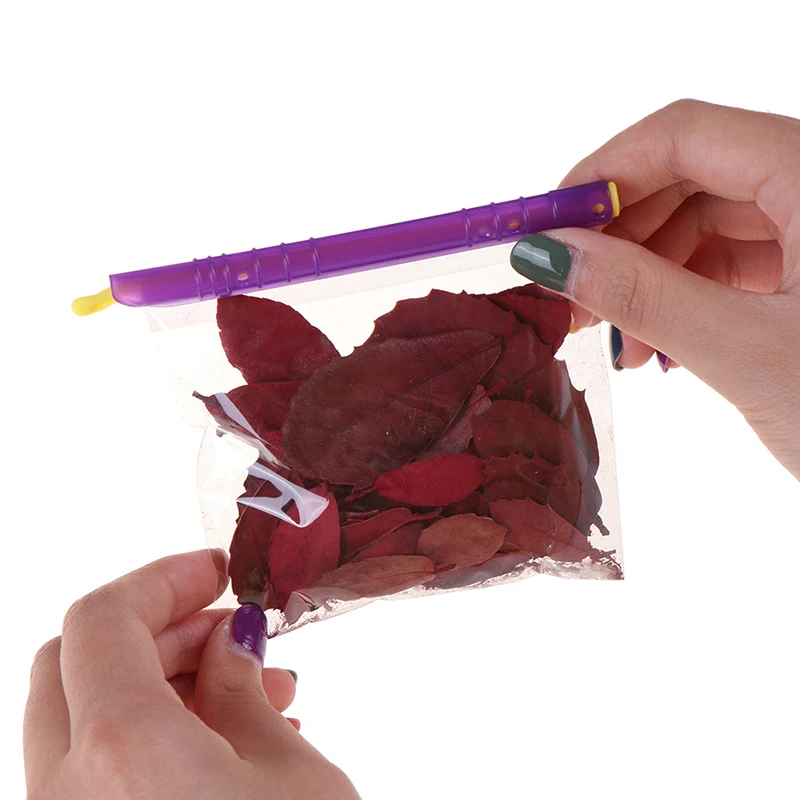 

8PCS/set Househoud Sealer Clamp Plastic Bag Clip Seal Stick Storage Bar Storage Bag Snack Fresh Food Rod Clip Kitchen Tools