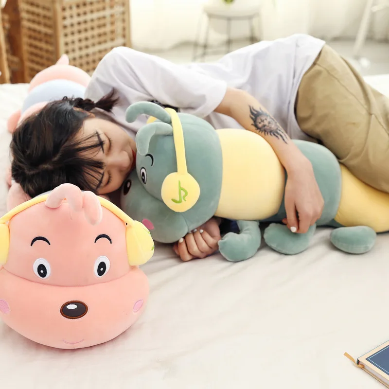 45/65/80 см красочные гусеница плюшевые детские игрушки мягкие объятия подушка