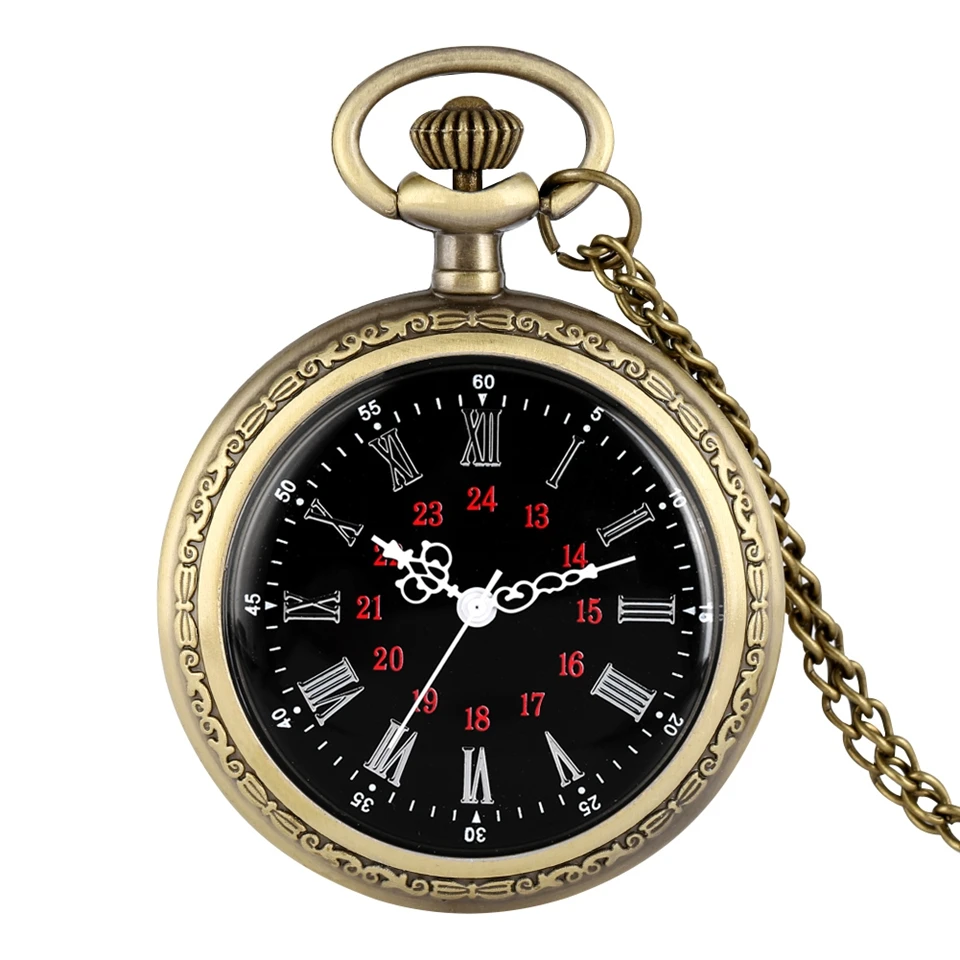 Кварцевые карманные часы с римскими цифрами и циферблатом уникальный дизайн без