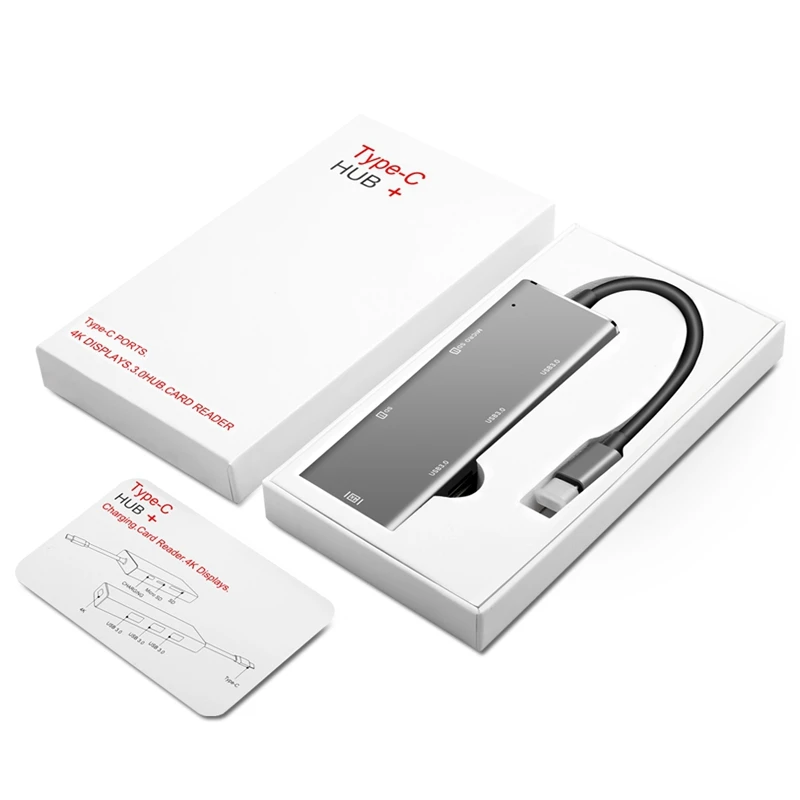 

Yc740 New Type-C Hub Docking Station 7 Port Typec Expansion Hdmi Low Temperature for Accessories Usb
