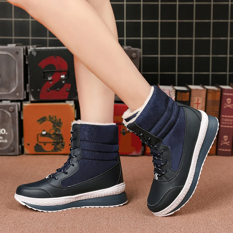 обувь женская коллекция 2019 года модные зимние ботинки из ткани Оксфорд женские