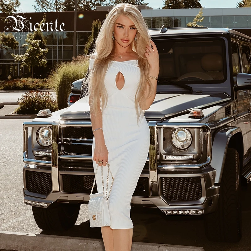 VC крест-накрест ремешок Vestidos сексуальный с открытыми плечами ключ без рукавов