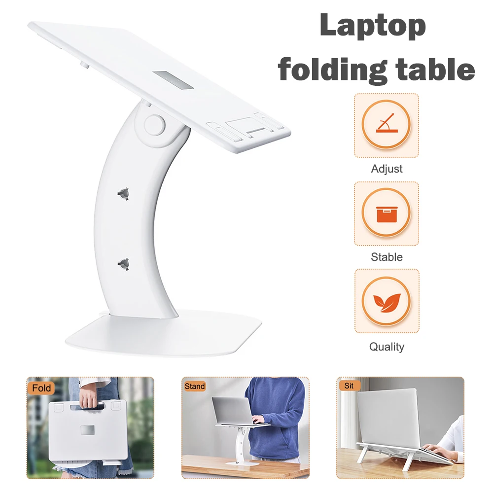 

Laptop Stand Adjustable Ergonomic Design Notebook Desk Portable Detachable Riser Folding Creative Car Learning Reading Bracket