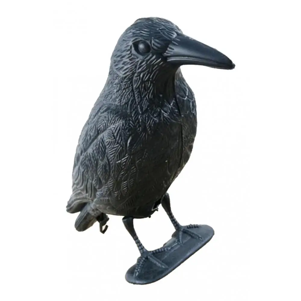 Crow Decoy Flocked Flock Coated Shell + Feet Stake Bird Hunting |