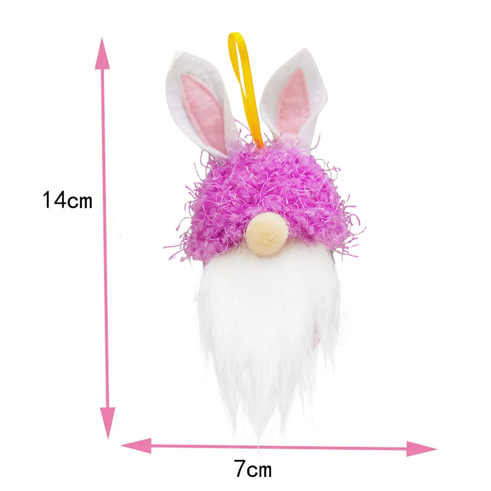 

2021 Easter Bunny Candy Jar Faceless Doll Candy Can Cute Plush Fiber Gnome Ornament Home Party Decorations Kids Toys Gift