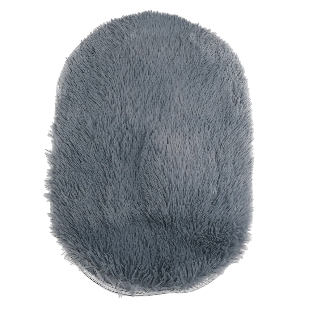 

New 40*60cm Thick Fluffy Rugs Cute Oval Anti-skid Carpet Children Bedroom Plush Rug Carpets Home Decor Dining Room Floor Mat
