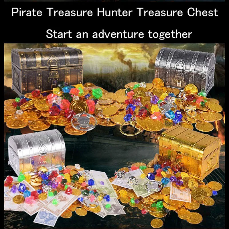 Пластиковый пират с сокровищами 3 вида|Денежные и банковские игрушки| |