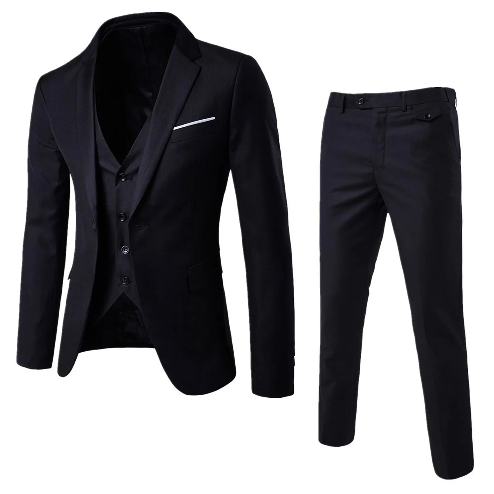 

Men Spring 2 Pieces Classic Blazers Suit Sets Men Business Blazer +Pants Suits Sets Autumn Men Wedding Party Set