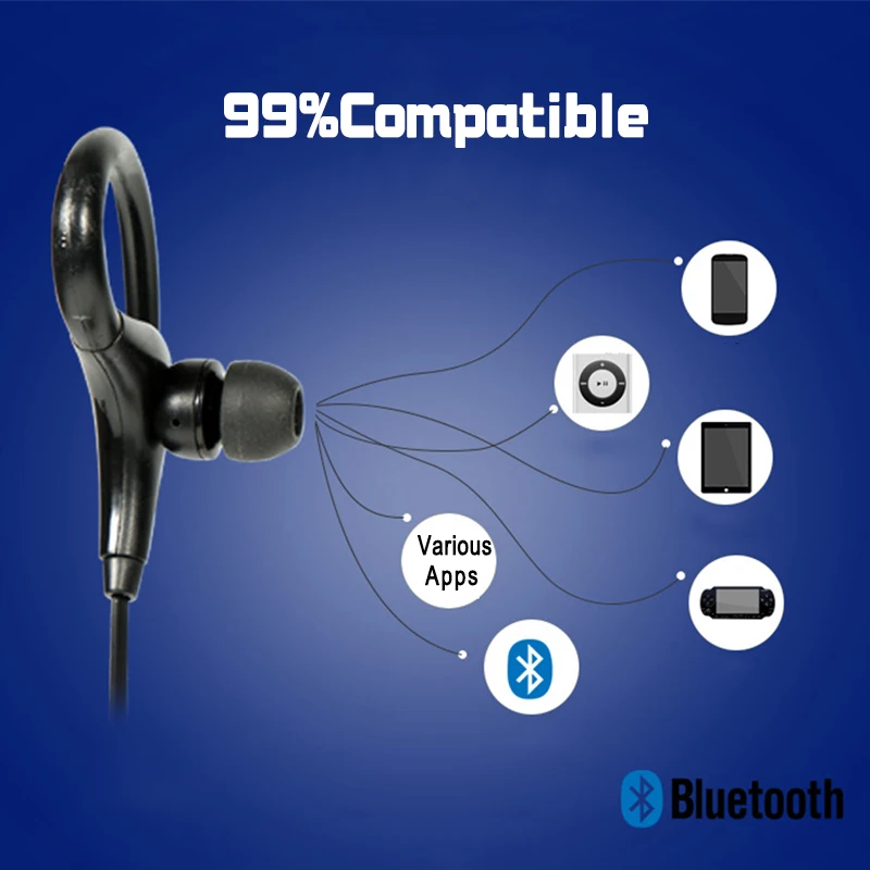 Улучшенная Спортивная Беспроводная Bluetooth гарнитура наушники 3D стерео