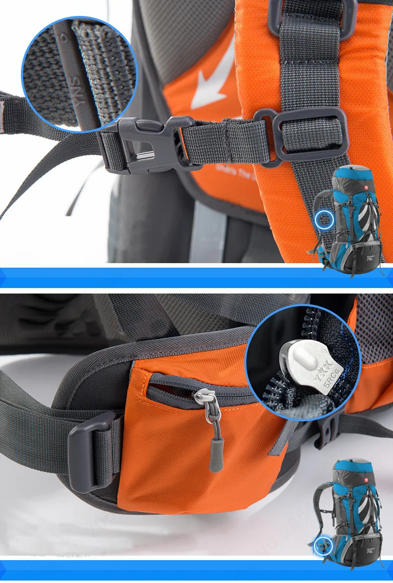 NatureHike 70L рюкзак для походов на открытом воздухе, нейлоновый водонепроницаемый рюкзак для путешествий, спортивный рюкзак из алюминиевого сплава с внешней рамой