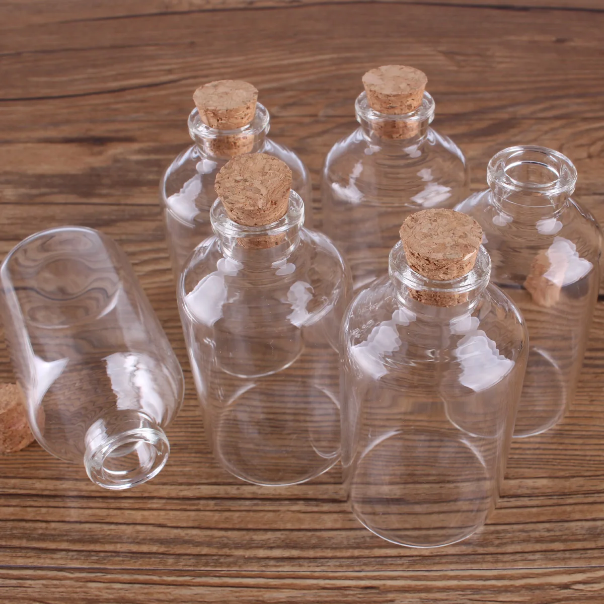 В партии 21 штука 60 мл стеклянные бутылки с пробкой 2OZ банки 40*75 мм|Бутылки и для