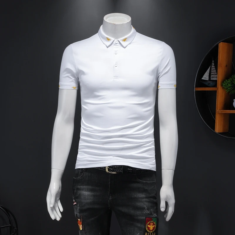 

High Quality Men Polo Shirts Solid Color Great Designer Classic Brand Casual Short Sleeve Male Summer Clothing E167
