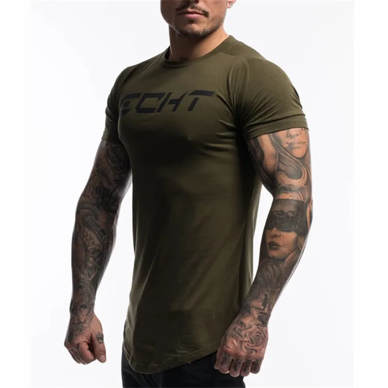 2019 Модная хлопковая футболка для мужчин дышащая мужская с коротким рукавом