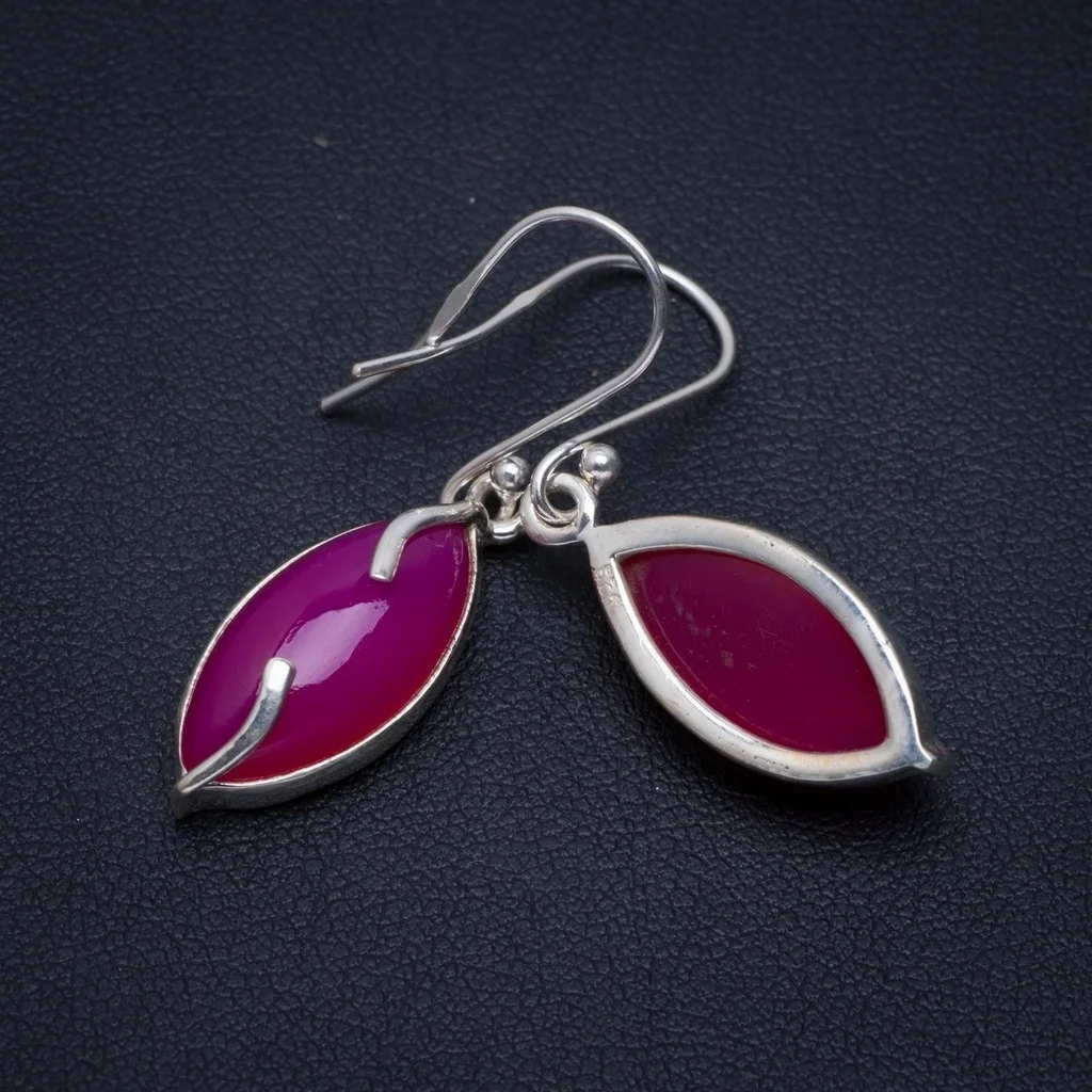 Уникальные серьги из стерлингового серебра 925 пробы ручной работы с натуральным