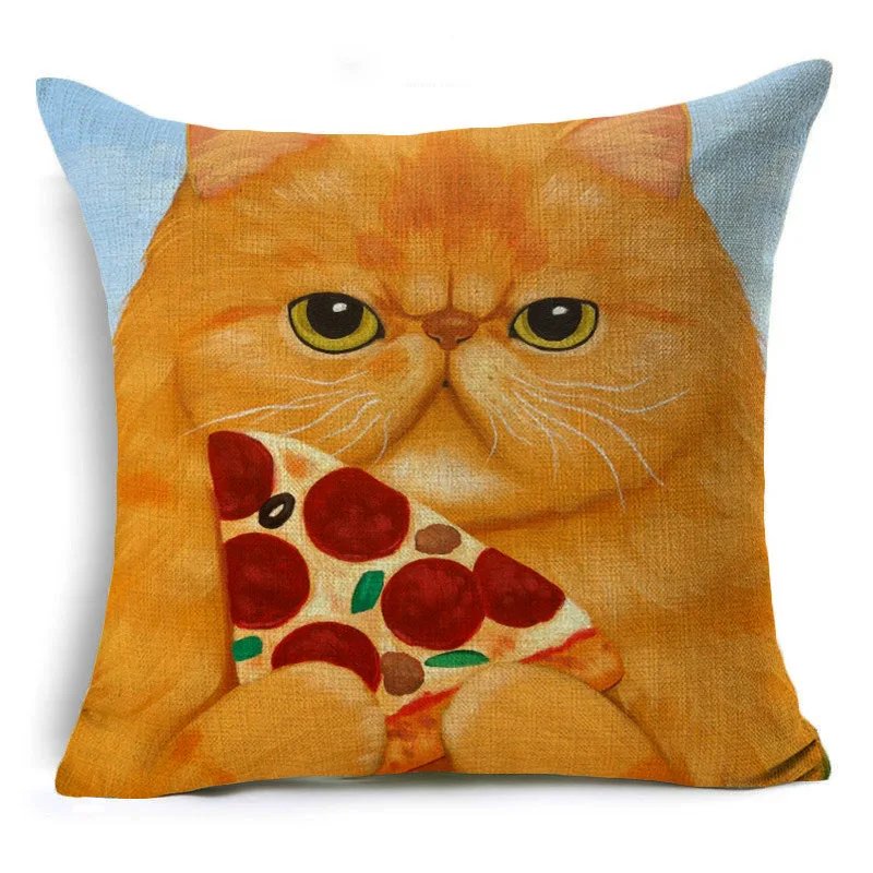 

Cartoon New Simple Cute Cat Decoration Children Cushion Cushion Linen Houseware Decoration 45*45cm