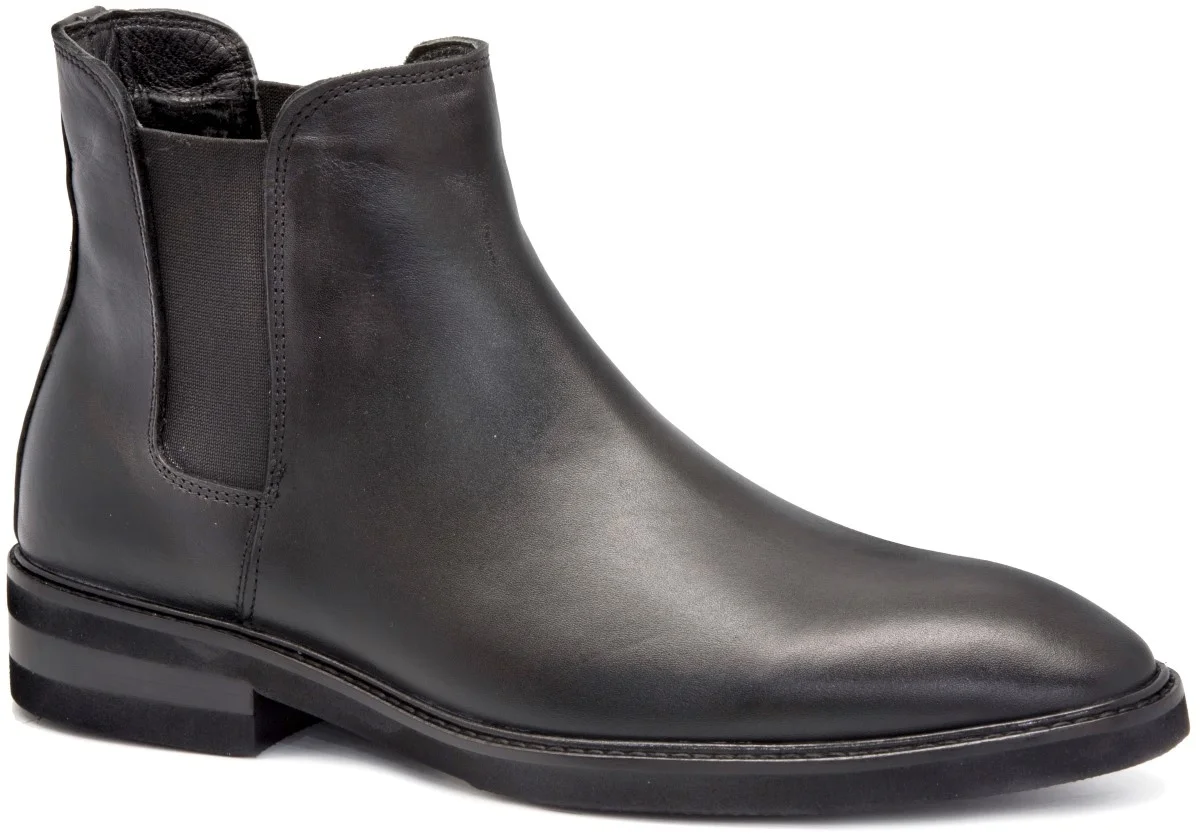 

Мужские ботинки из натуральной коровьей кожи, черные, легкие