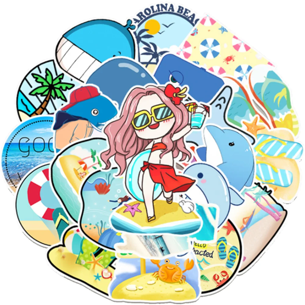 

10/30/50PCS Sea Life Sticker Cartoon Suitcase Guitar Laptop Decoration Toy Wholesale