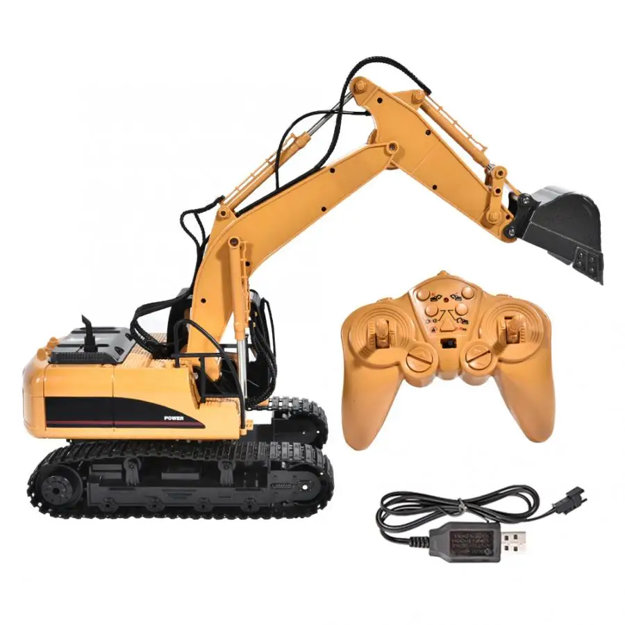 HUINA 1550 1/14 15CH вращающийся на 680 градусов ковш из сплава RC экскаватор строительный