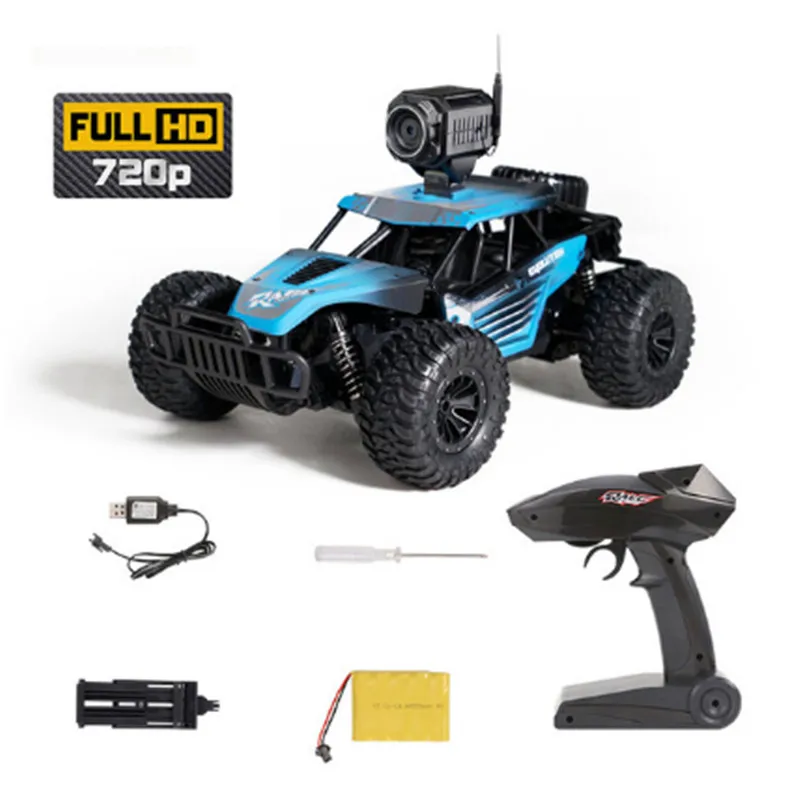 2 blue 720 P camera Радиоуправляемая Автомобильная камера для внедорожника 2,4G WiFi FPV 720P HD 1:18 радиоуправляемые Машинки с дистанционным управлением - Цвет: 2 blue 720 P camera