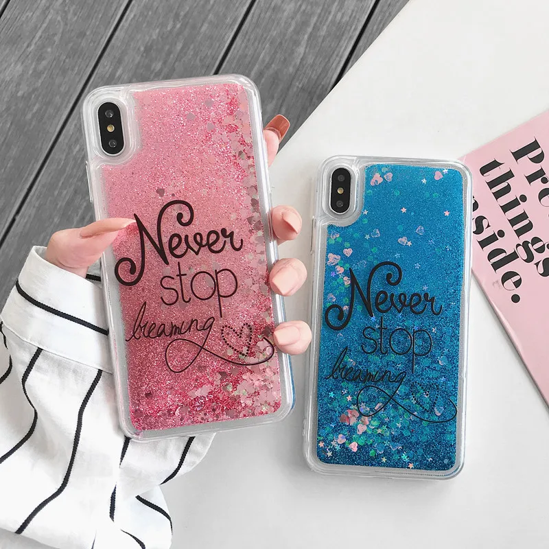Жидкий чехол Quicksan для Iphone 11 Pro Max телефона Xs IPhone 6 7 8 Plus прозрачный Xr 6S Бесплатная