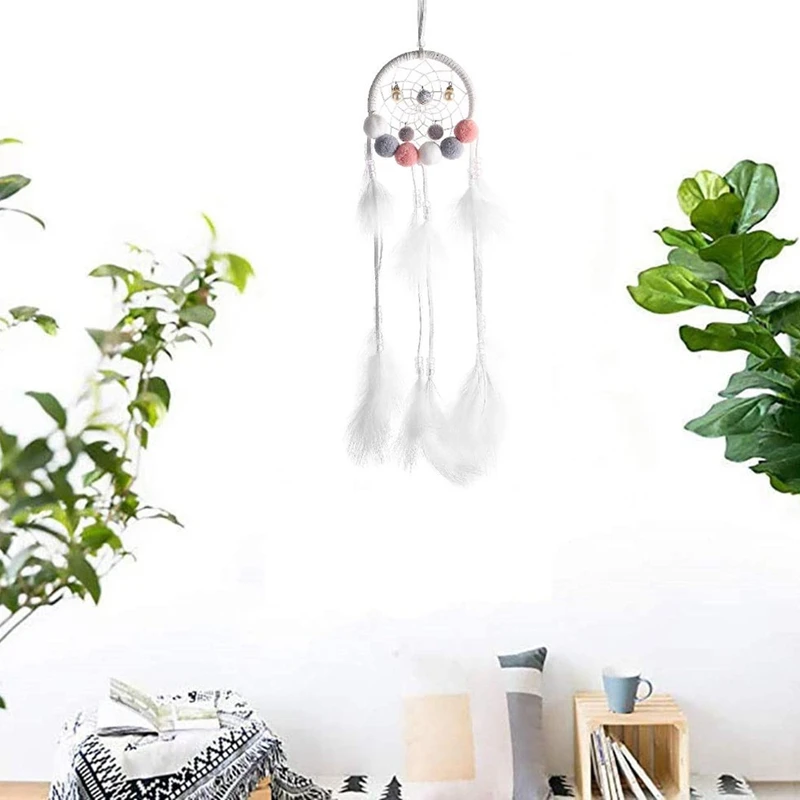

Handmade Dream Catcher Net with Feathers Wall Hanging Dreamcatcher Craft Gift Christmas Decoration for Home - 55cm