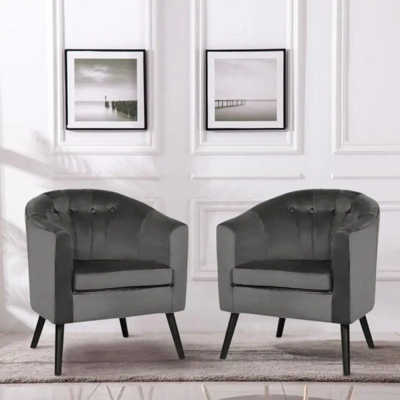 Диван-стул в нордическом стиле для гостиной шесть пуговиц льняная Нескользящая