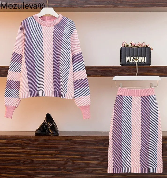 Зимний светильник Mozuleva 2019 вязаная юбка средней длины модный костюм из двух