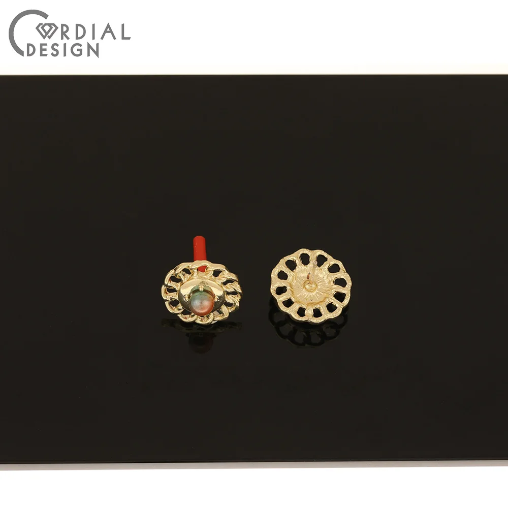 

Cordial Design 100Pcs 16*16MM Jewelry Accessories/DIY Earrings Stud/Flower Shape/Imitation Pearl/Hand Made/Earring Findings