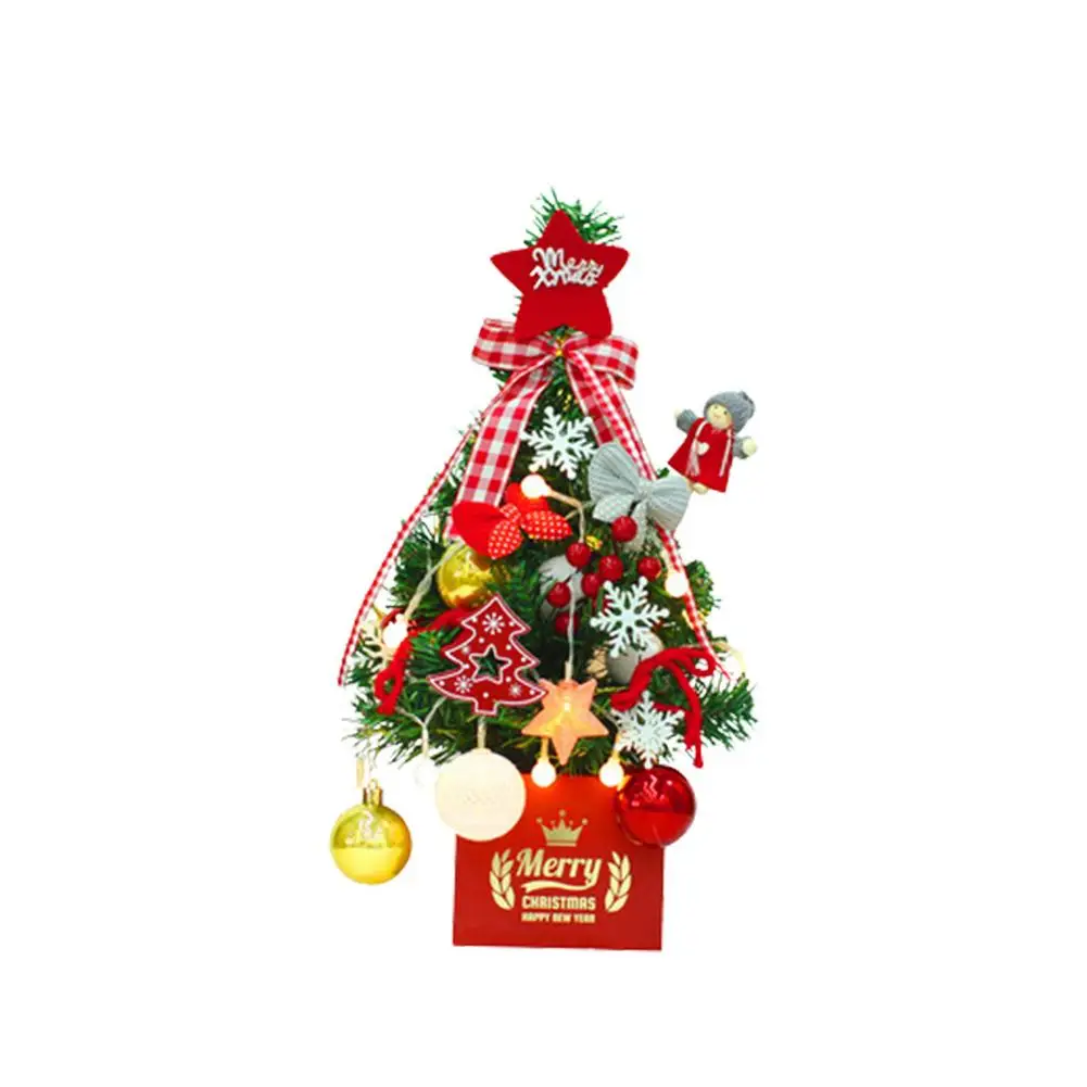 

Tabletop Christmas Tree 18 Inch DIY Artificial Christmas Tree With String Lights And Christmas Hangings Ornaments Christmas Gi