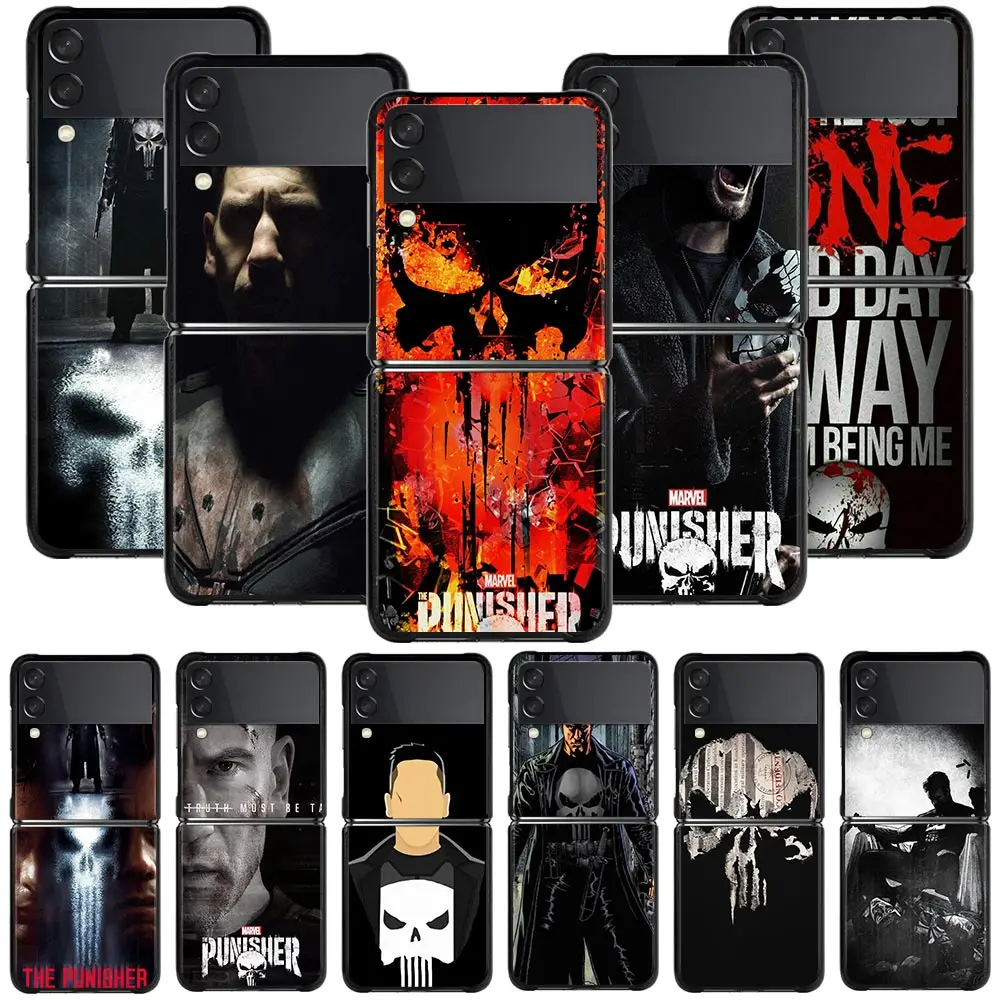 

Smart Phone Case For Samsung Galaxy Z Flip3 Z Flip 3 5G z flip zflip3 ZF3 Cover PC Hard Fundas The Punisher Film