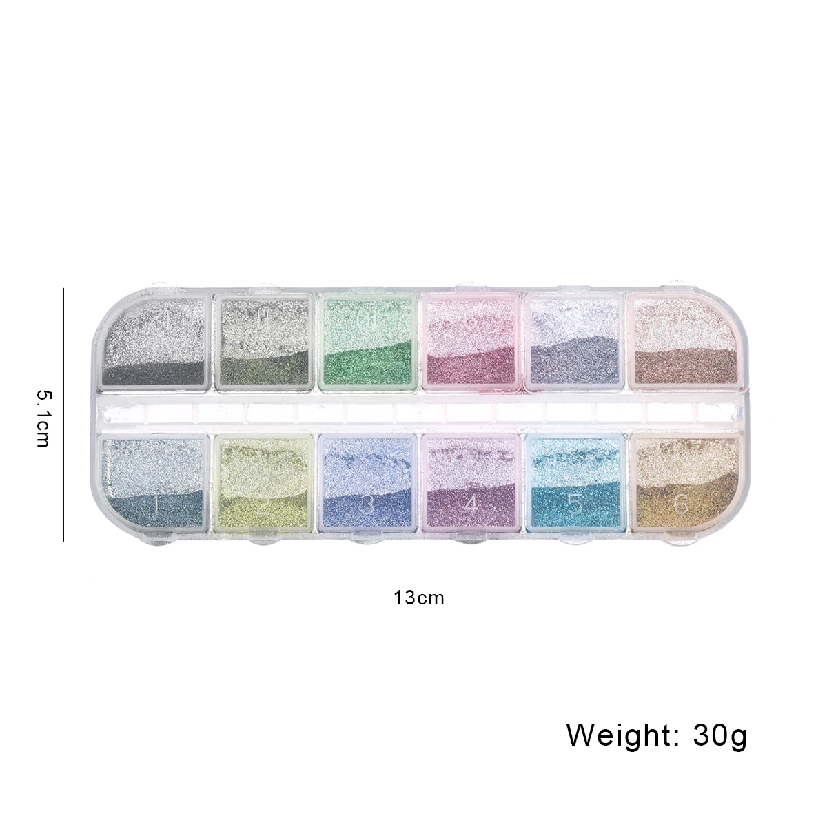 12 цветов голографический блестящий для ногтей серебристо голубой лазер пыль DIY