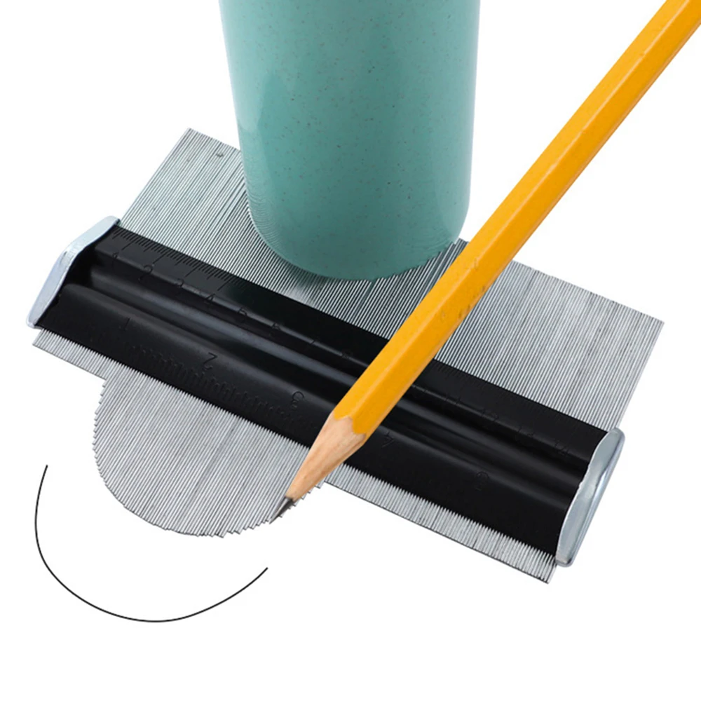 

Packaging upgrad 150mm 6inch Contour Gauge Deep Decorating Template Steel Metal Skirting Laminate Profile Wood Shape Tools