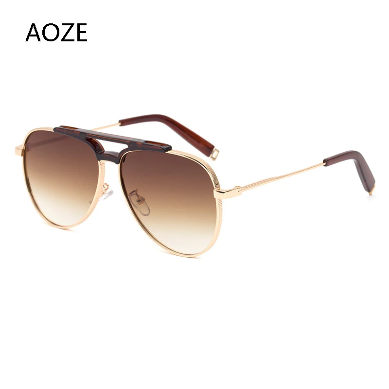 

2020High Quality men's fashion Gradient sunglasses Luxury brand designer pilot male sunglasses Drive anti-glare sunglasses UV400