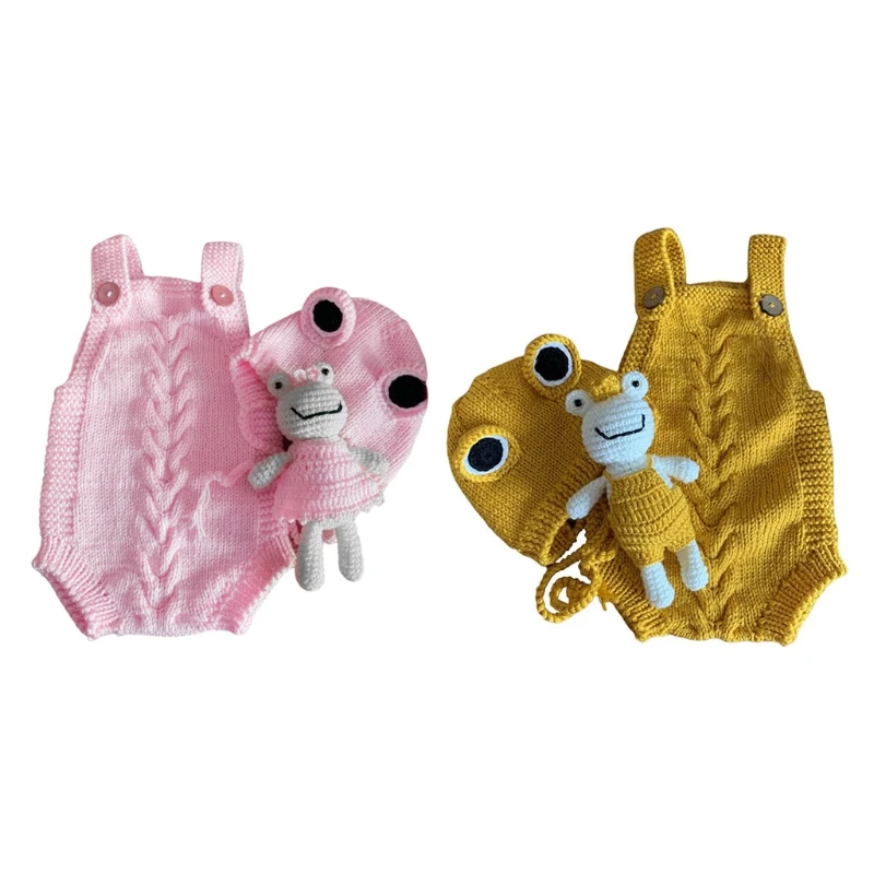 

3Pcs Baby Hat Doll Romper Bodysuit Set Infants Photo Shooting Clothing Newborn Photography Props Outfit QX2D