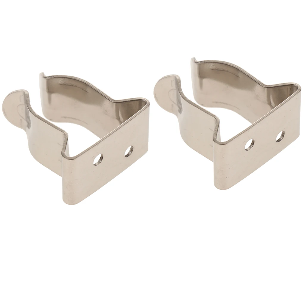 

2x 304 Stainless Steel Marine Boat Hook Holder Clips -5/8inch to 1inch Tube
