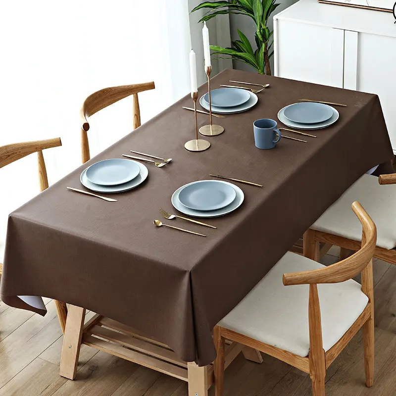

300g Woven TableCloth PVC Waterproof Oilproof Dining Tablecloth Kitchen Rectangular Cuisine Party TableCover Flower Line 40*60cm