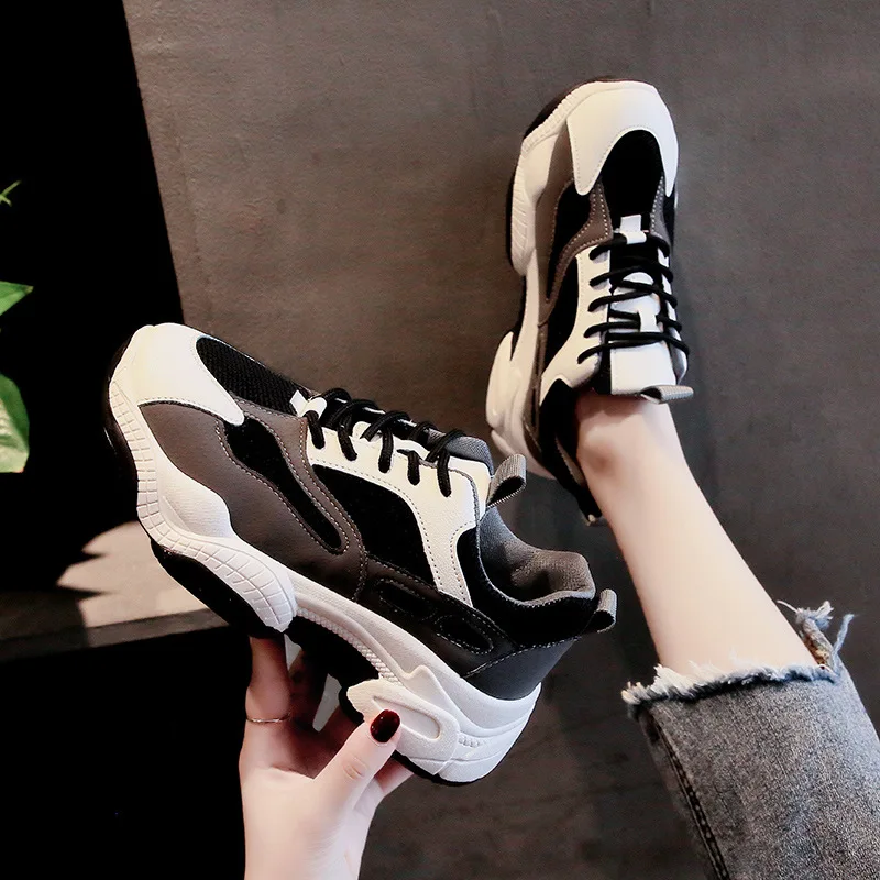 Кроссовки женские сетчатые на шнуровке повседневные Модные сникерсы удобная