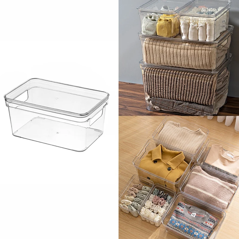 

Прозрачный контейнер для хранения одежды, нижнего белья, носков, макияжа