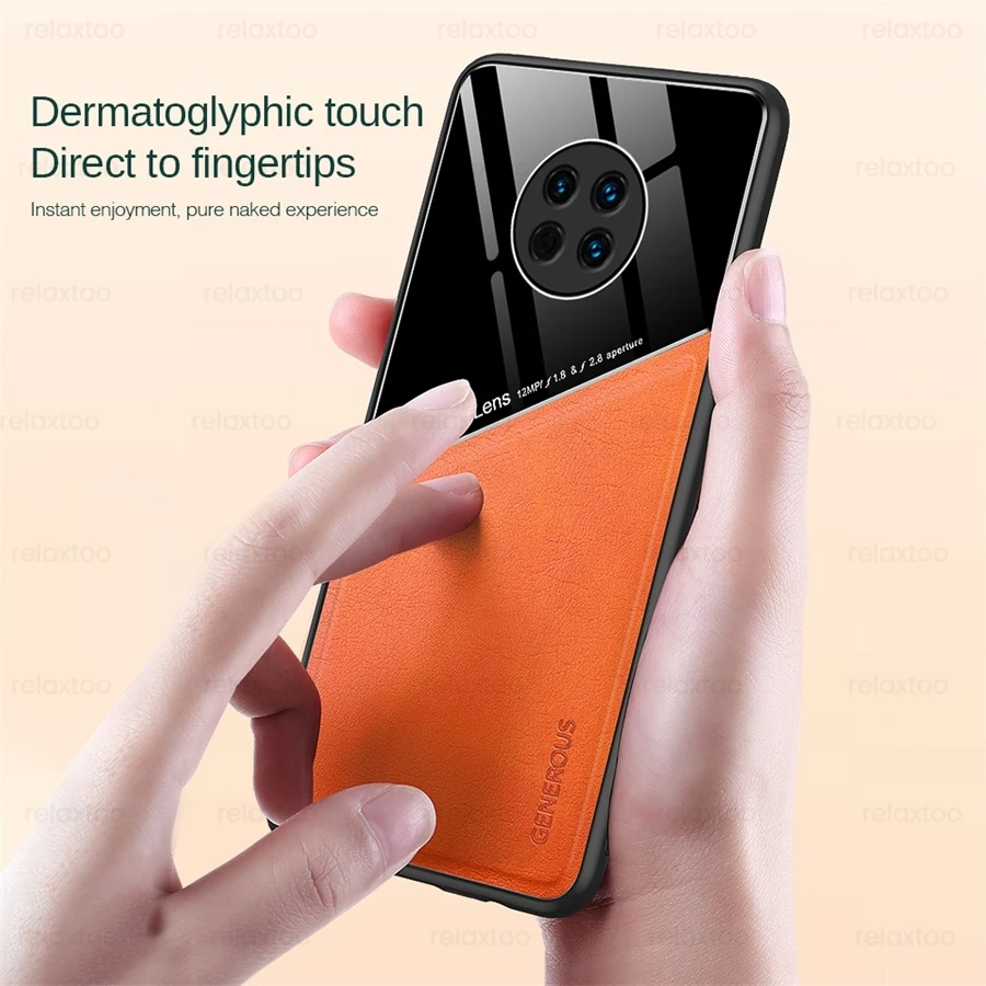 

For Case Huawei Honor 50 Lite PU Leather+TPU Back Cover For Huawei Honor 50 Lite Pro Magnetic Camera Full Protection