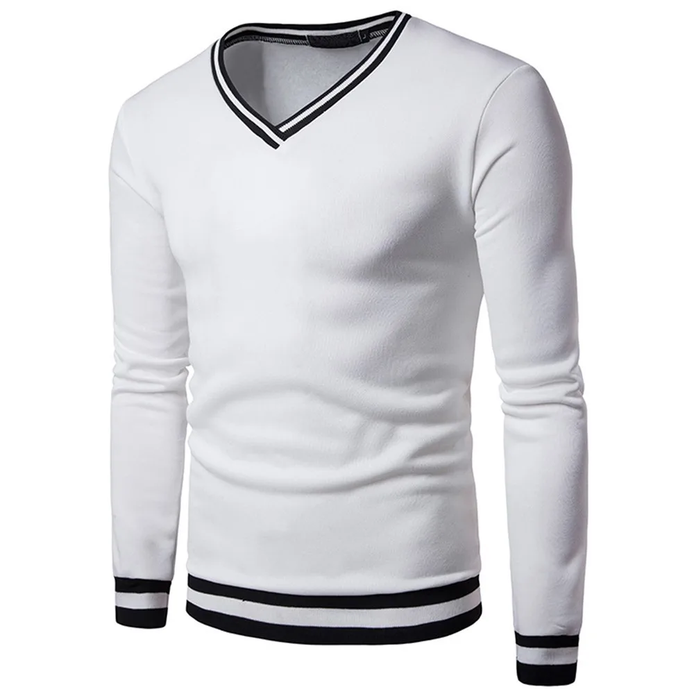

Mens V Neck Pullover 2021New Thermal Underwear Warm Long Sleeve Tops Autumn Winter Male Cotton Blend Shirt Male Jumper Sweater